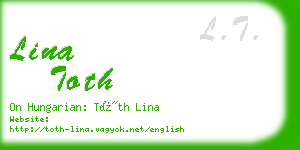 lina toth business card